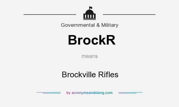 What does BrockR mean? It stands for Brockville Rifles