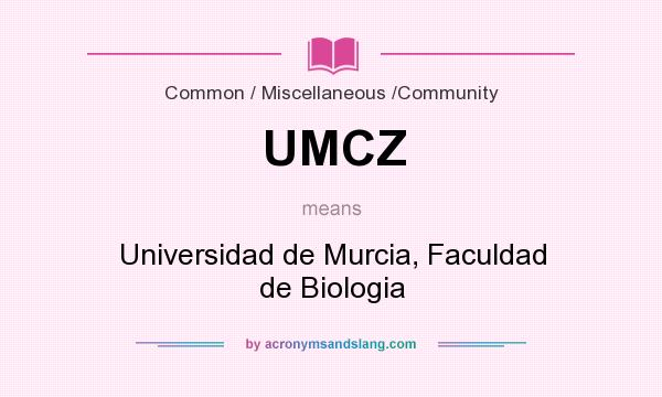 What does UMCZ mean? It stands for Universidad de Murcia, Faculdad de Biologia