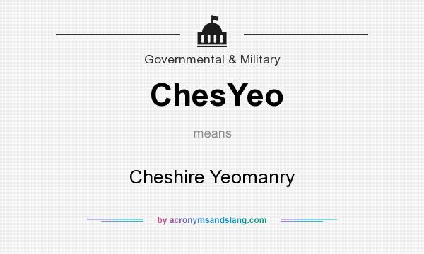 What does ChesYeo mean? It stands for Cheshire Yeomanry