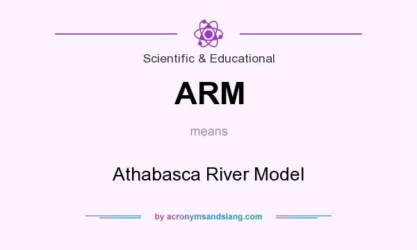What does ARM mean? It stands for Athabasca River Model