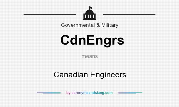 What does CdnEngrs mean? It stands for Canadian Engineers