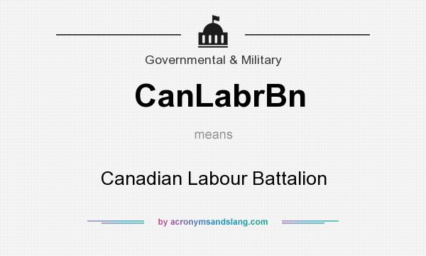 What does CanLabrBn mean? It stands for Canadian Labour Battalion