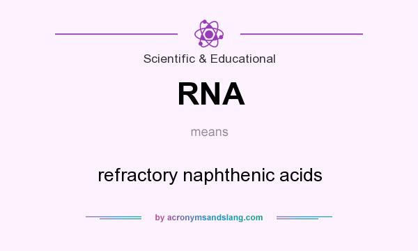 What does RNA mean? It stands for refractory naphthenic acids