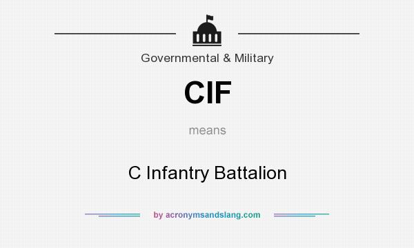 What does CIF mean? It stands for C Infantry Battalion
