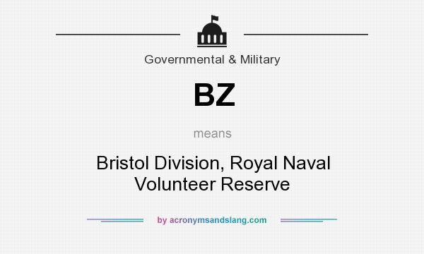 What does BZ mean? It stands for Bristol Division, Royal Naval Volunteer Reserve