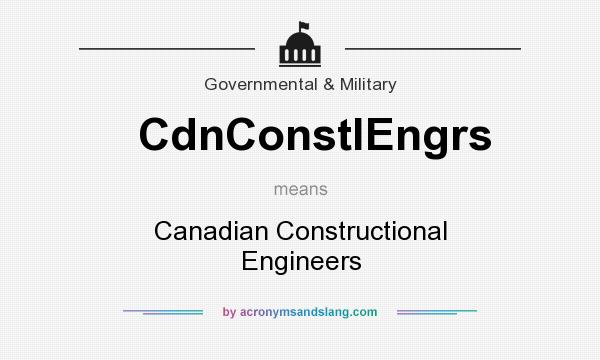 What does CdnConstlEngrs mean? It stands for Canadian Constructional Engineers