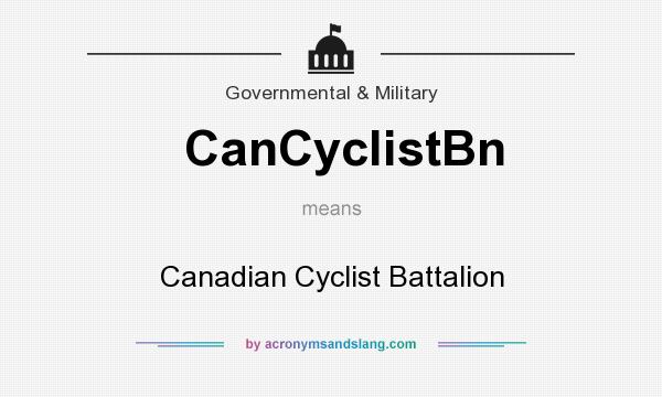 What does CanCyclistBn mean? It stands for Canadian Cyclist Battalion