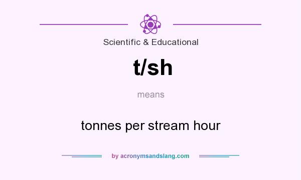 What does t/sh mean? It stands for tonnes per stream hour