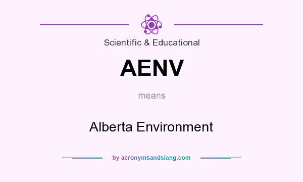What does AENV mean? It stands for Alberta Environment
