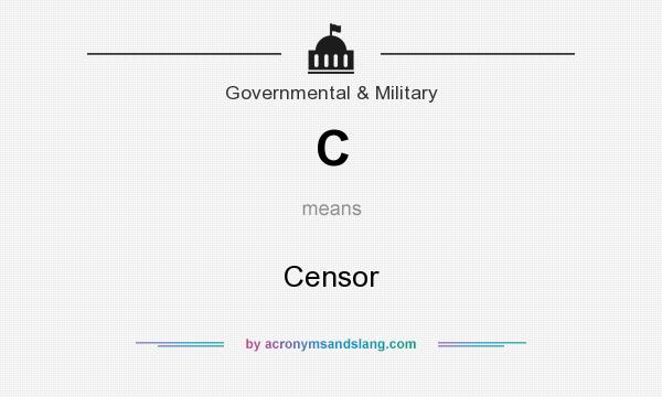 What does C mean? It stands for Censor