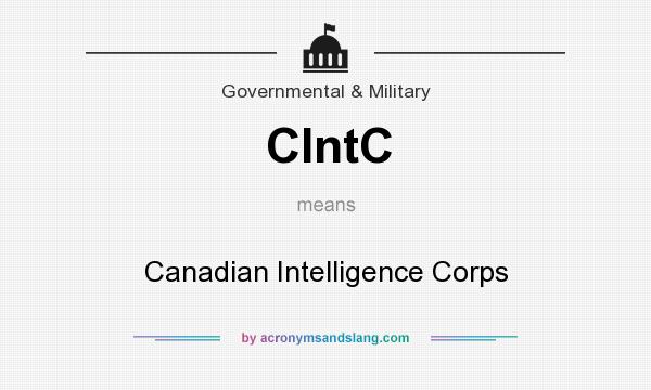 What does CIntC mean? It stands for Canadian Intelligence Corps