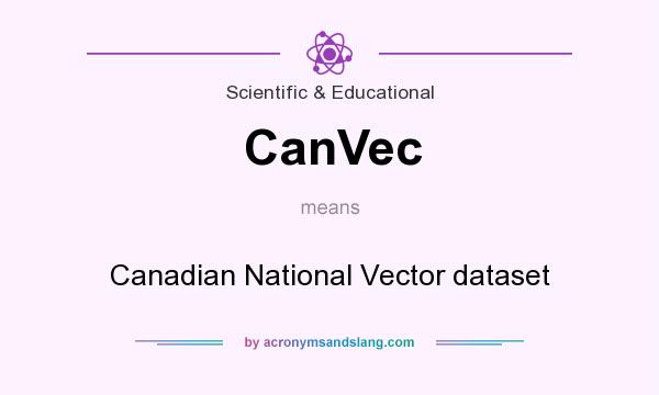 What does CanVec mean? It stands for Canadian National Vector dataset