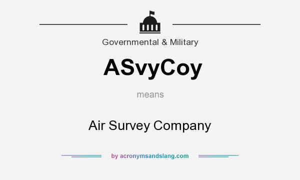 What does ASvyCoy mean? It stands for Air Survey Company