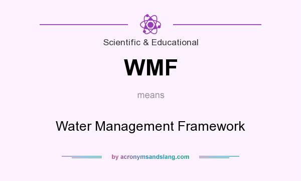 What does WMF mean? It stands for Water Management Framework