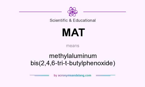 What does MAT mean? It stands for methylaluminum bis(2,4,6-tri-t-butylphenoxide)