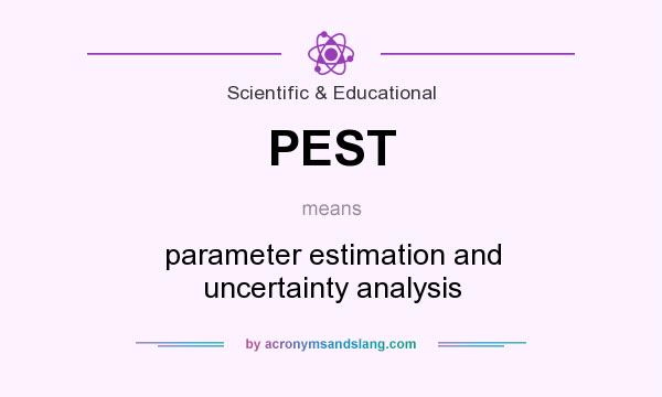 What does PEST mean? It stands for parameter estimation and uncertainty analysis