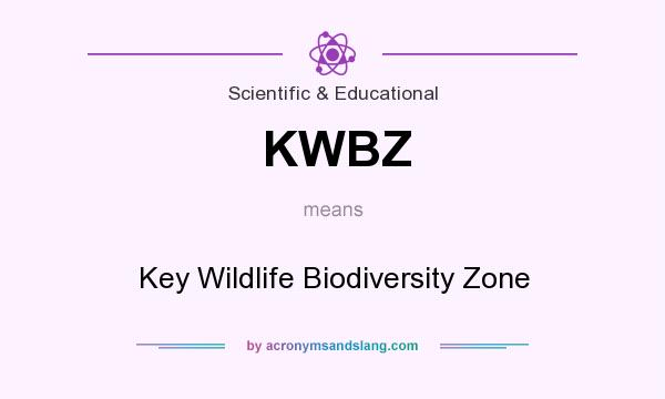 What does KWBZ mean? It stands for Key Wildlife Biodiversity Zone