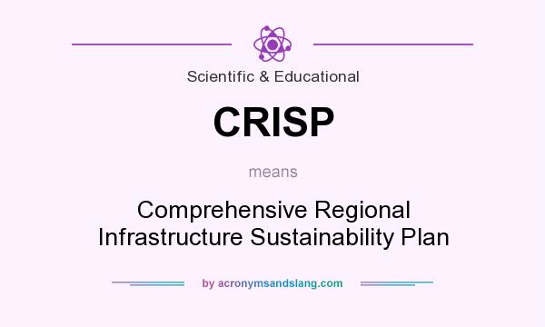 What does CRISP mean? It stands for Comprehensive Regional Infrastructure Sustainability Plan