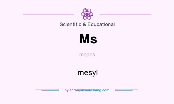 What does Ms mean? It stands for mesyl
