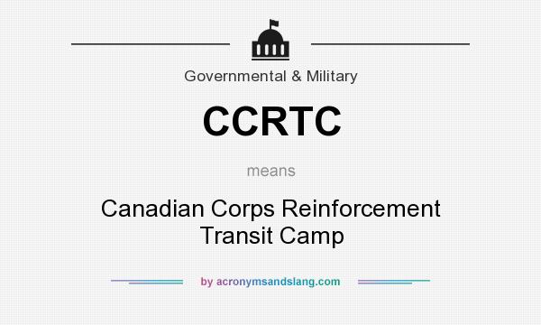 What does CCRTC mean? It stands for Canadian Corps Reinforcement Transit Camp