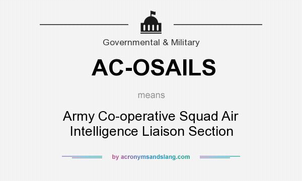 What does AC-OSAILS mean? It stands for Army Co-operative Squad Air Intelligence Liaison Section