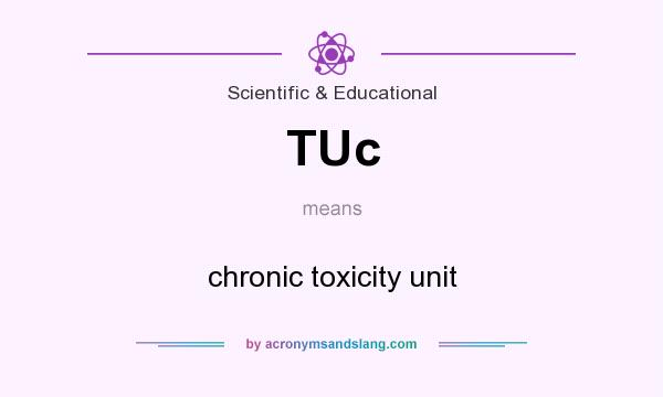 What does TUc mean? It stands for chronic toxicity unit