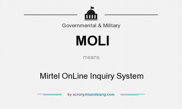 What does MOLI mean? It stands for Mirtel OnLine Inquiry System