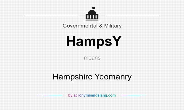 What does HampsY mean? It stands for Hampshire Yeomanry