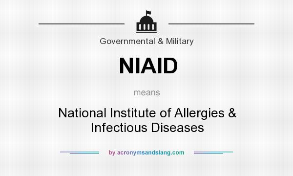 What does NIAID mean? It stands for National Institute of Allergies & Infectious Diseases