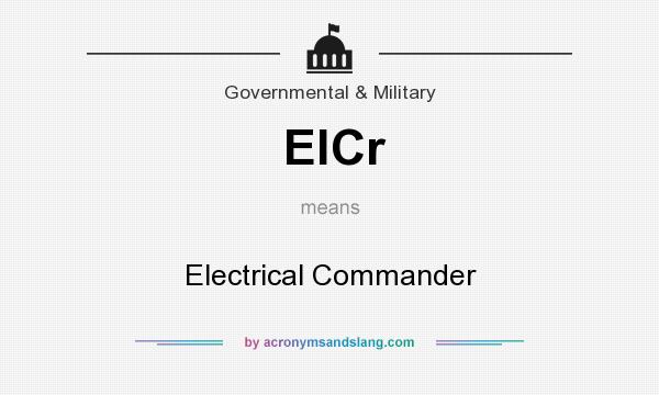 What does ElCr mean? It stands for Electrical Commander
