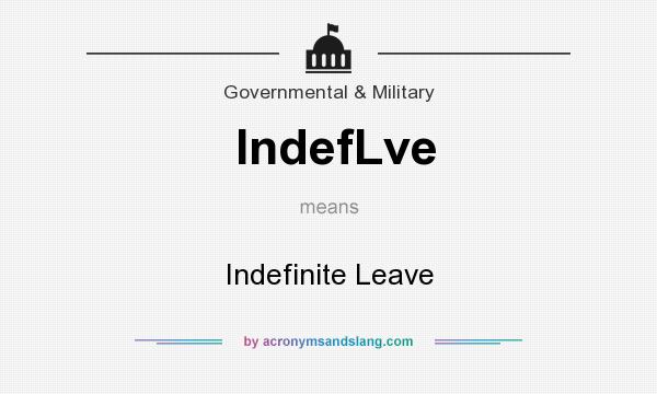 What does IndefLve mean? It stands for Indefinite Leave