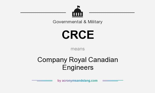 What does CRCE mean? It stands for Company Royal Canadian Engineers