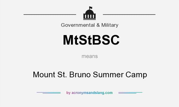 What does MtStBSC mean? It stands for Mount St. Bruno Summer Camp