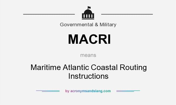 What does MACRI mean? It stands for Maritime Atlantic Coastal Routing Instructions