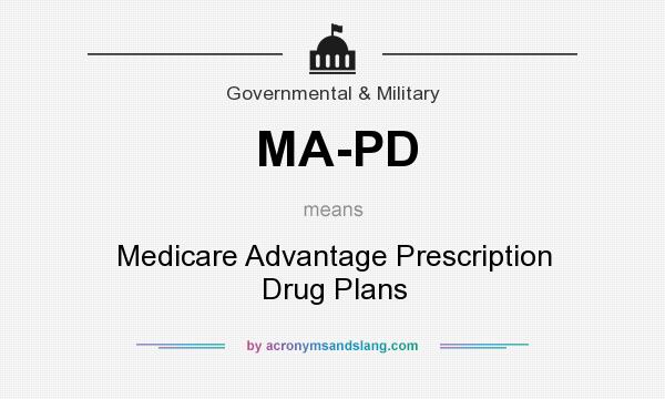 What does MA-PD mean? It stands for Medicare Advantage Prescription Drug Plans