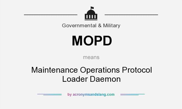 What does MOPD mean? It stands for Maintenance Operations Protocol Loader Daemon