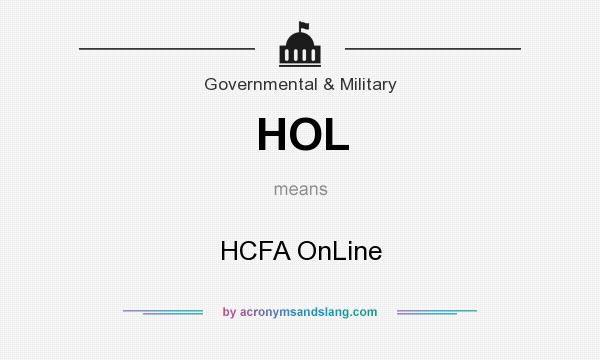 What does HOL mean? It stands for HCFA OnLine