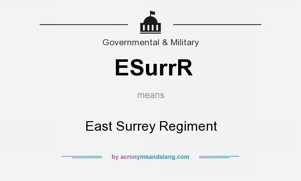 What does ESurrR mean? It stands for East Surrey Regiment