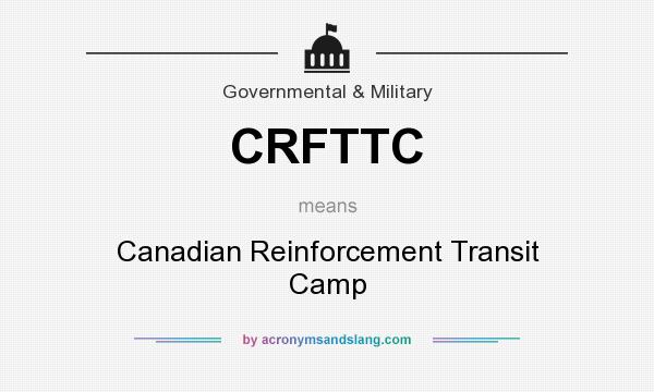 What does CRFTTC mean? It stands for Canadian Reinforcement Transit Camp