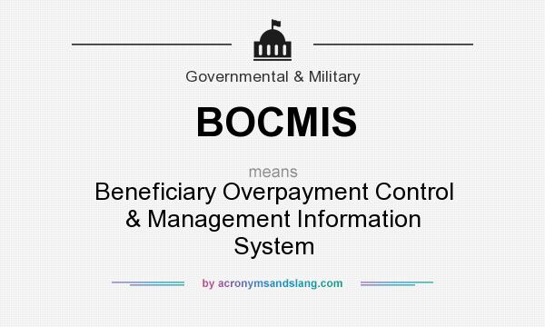 What does BOCMIS mean? It stands for Beneficiary Overpayment Control & Management Information System
