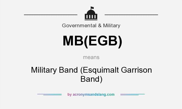 What does MB(EGB) mean? It stands for Military Band (Esquimalt Garrison Band)
