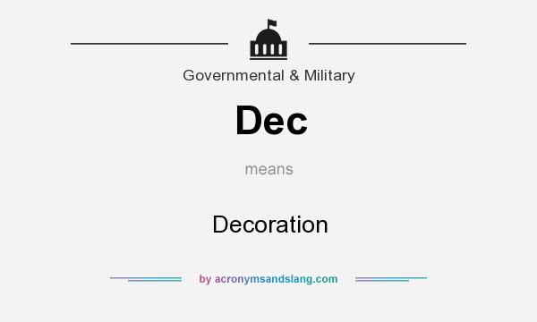 What does Dec mean? It stands for Decoration