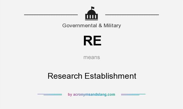 What does RE mean? It stands for Research Establishment