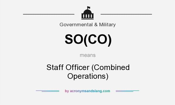 What does SO(CO) mean? It stands for Staff Officer (Combined Operations)