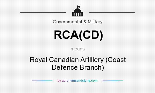 What does RCA(CD) mean? It stands for Royal Canadian Artillery (Coast Defence Branch)