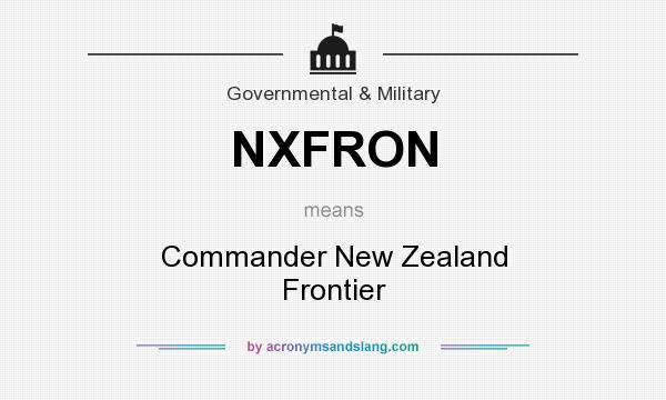 What does NXFRON mean? It stands for Commander New Zealand Frontier