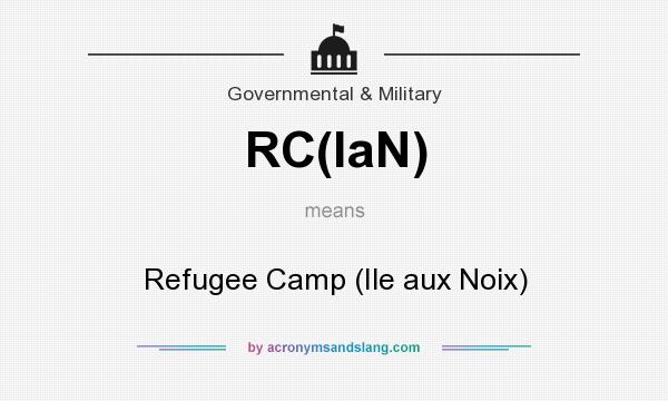 What does RC(IaN) mean? It stands for Refugee Camp (Ile aux Noix)