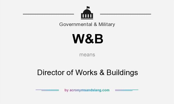 What does W&B mean? It stands for Director of Works & Buildings