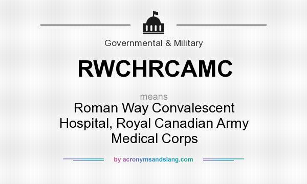 What does RWCHRCAMC mean? It stands for Roman Way Convalescent Hospital, Royal Canadian Army Medical Corps
