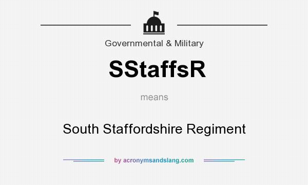 What does SStaffsR mean? It stands for South Staffordshire Regiment